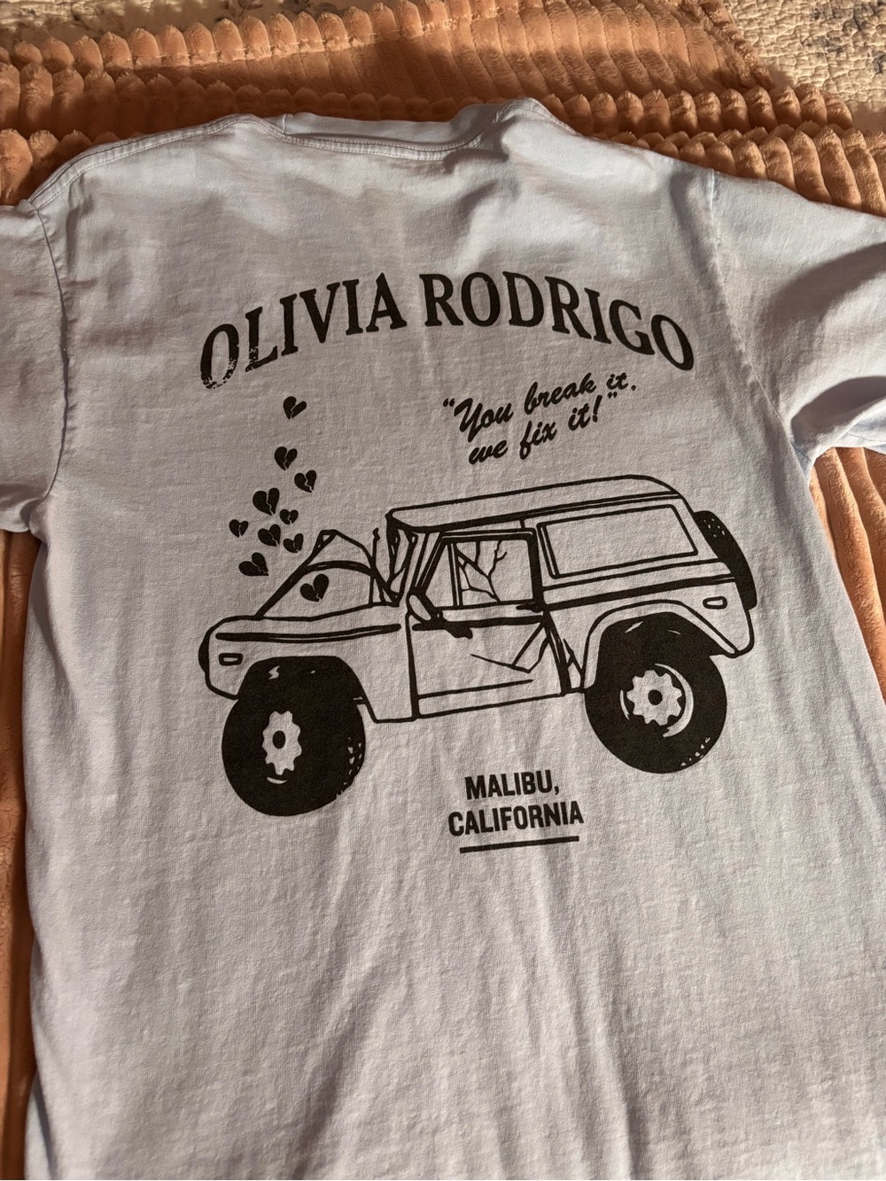 Olivia Rodrigo “driving home to u” blue tee (official merch)